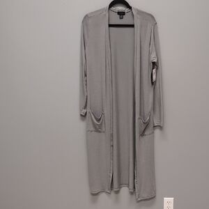 Majora Gray Open Cardigan Size Large. Light And Stretchy. NWT